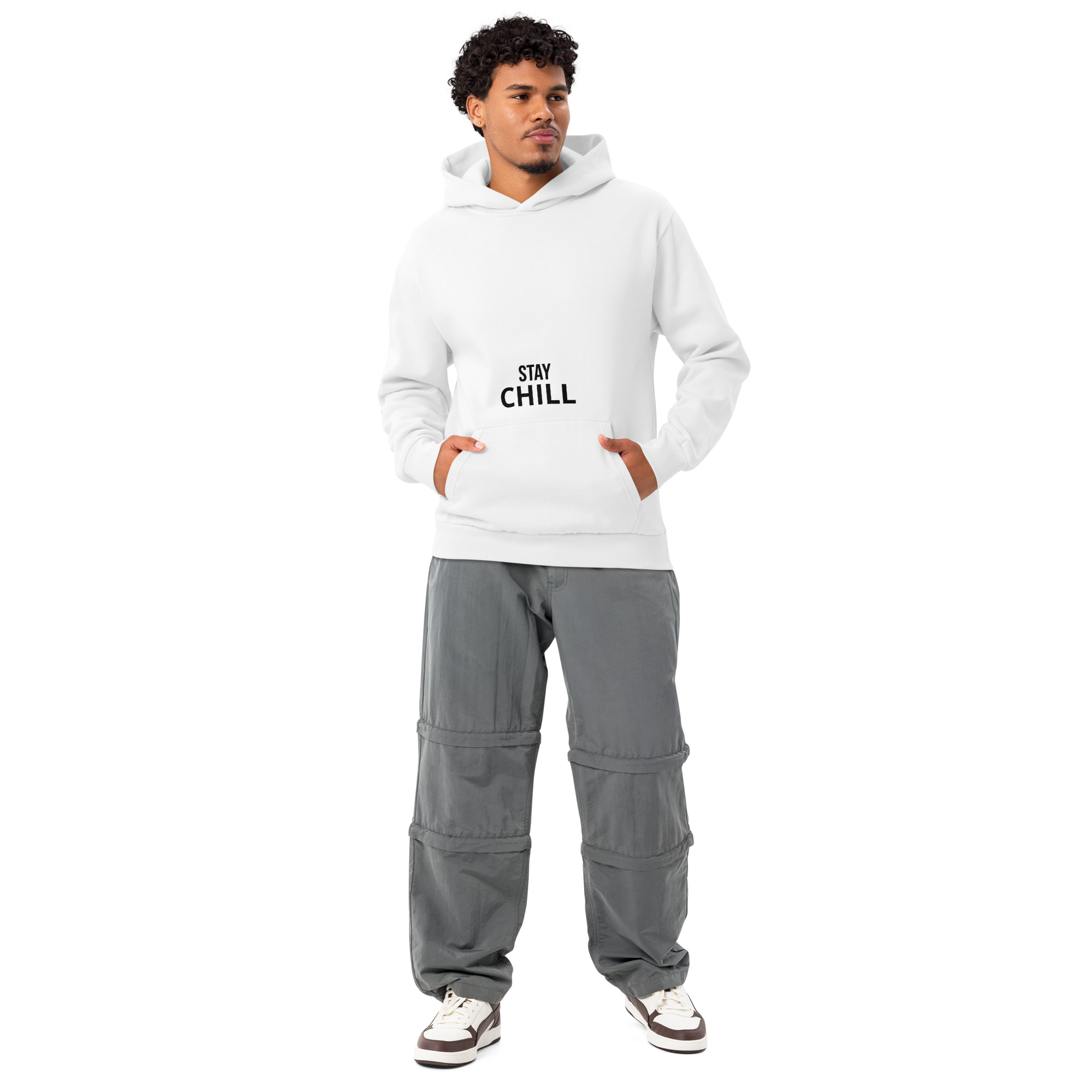 White hoodie Stay chill - Image 2
